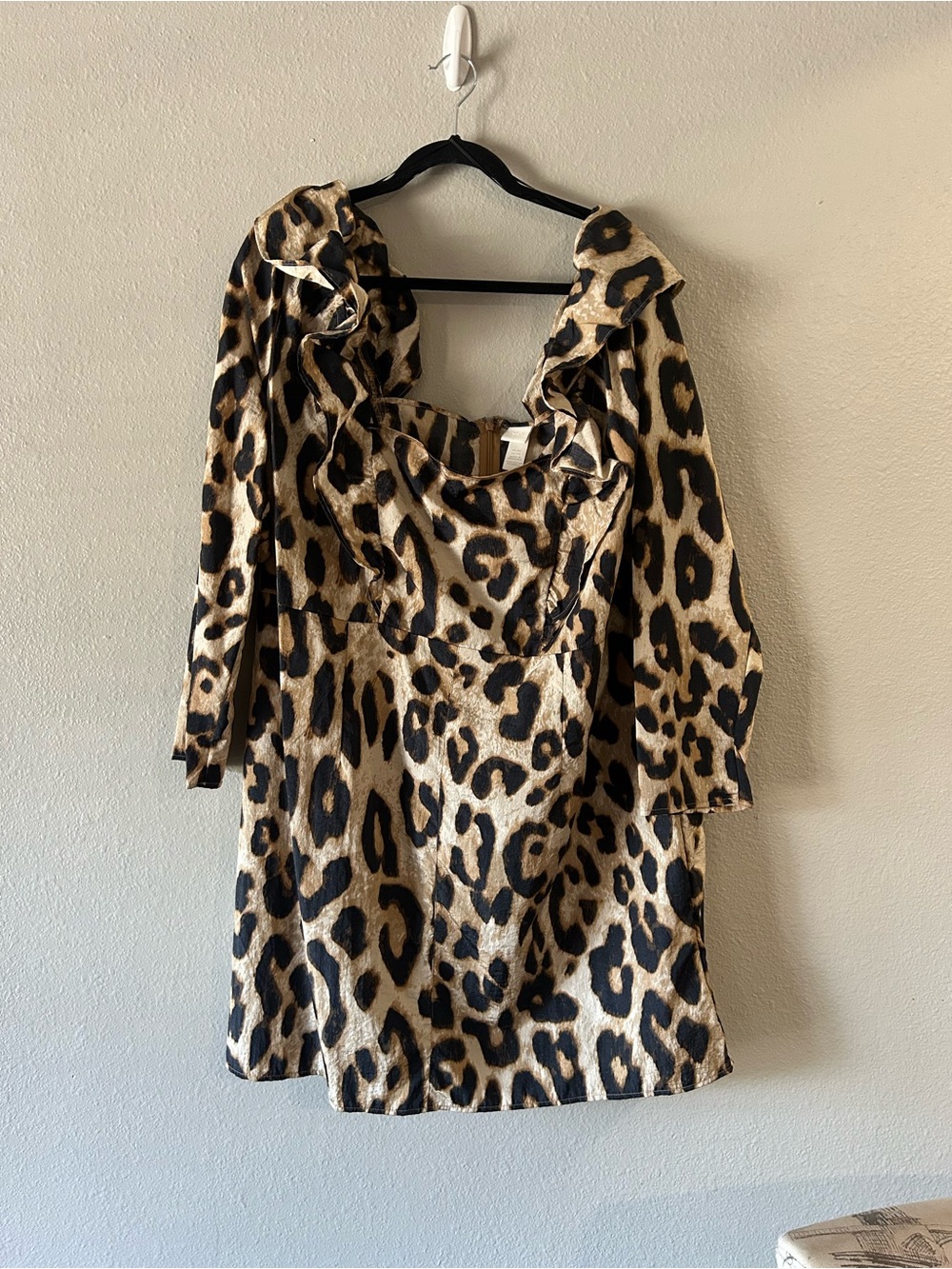 H&M Leopard Print Mini Dress - Black & Tan